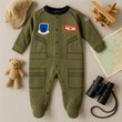 Load image into Gallery viewer, Flight Suit Baby Crawler