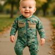 Load image into Gallery viewer, Marine Woodland Baby Uniform Crawler w Boots
