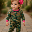 Load image into Gallery viewer, Marine Woodland Girls Baby Uniform Crawler