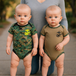 Load image into Gallery viewer, Marine Woodland and Coyote 2 pack Baby Bodysuits