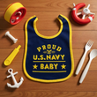 Load image into Gallery viewer, Proud Navy Baby Bib
