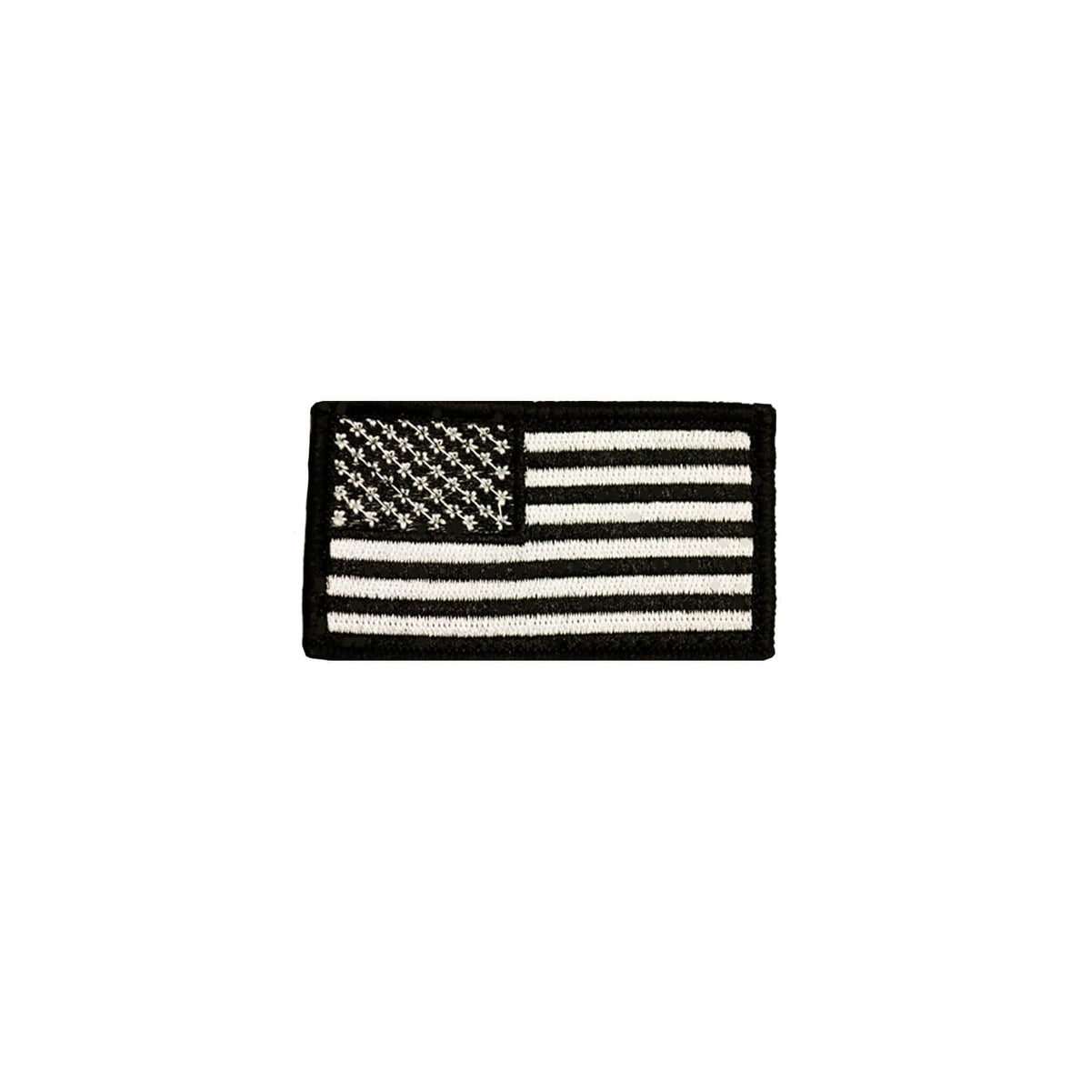 Black and white American Flag patch for tactical uniforms, ideal for Police youth outfits.