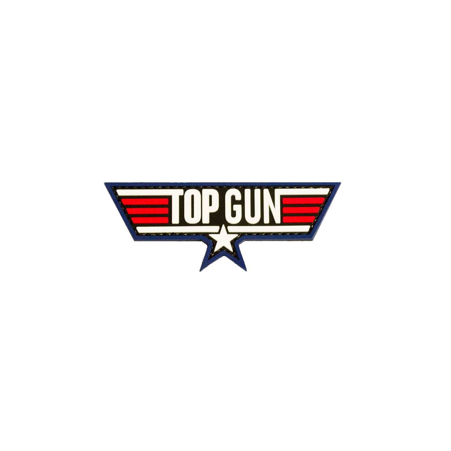 Top Gun logo patch with red stripes and star, representing the Top Gun Collection.