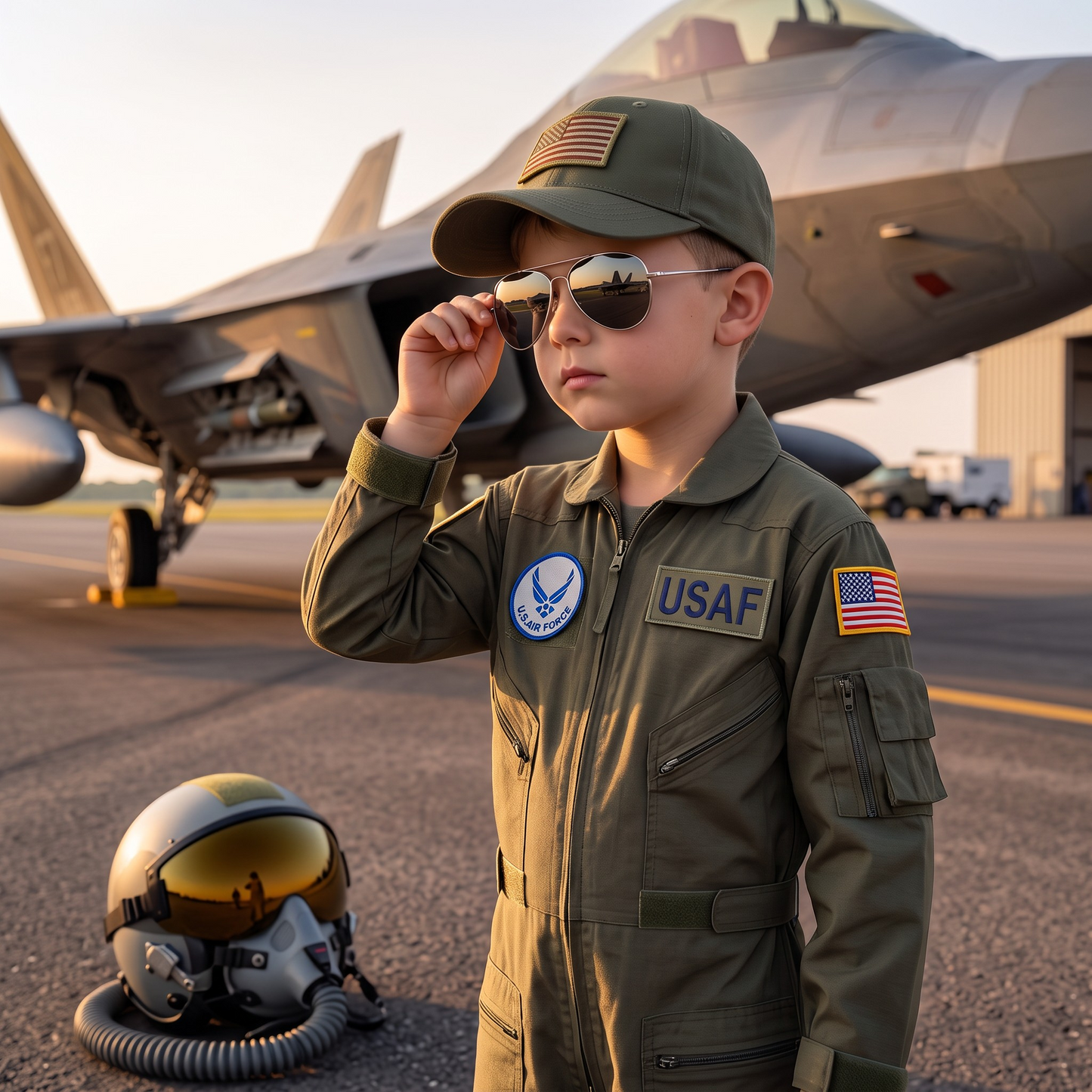 Youth Air Force Flight Suit Combo