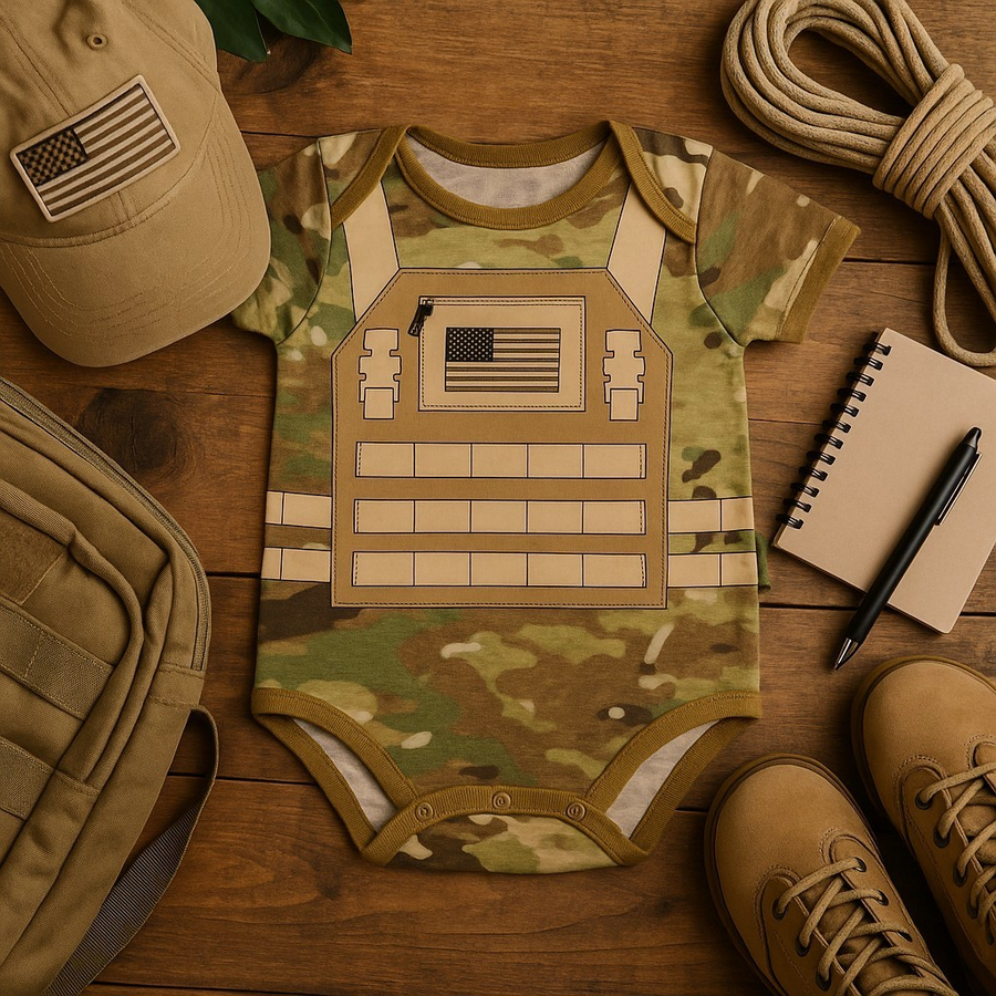 Multicam Flak Jacket Baby Bodysuit