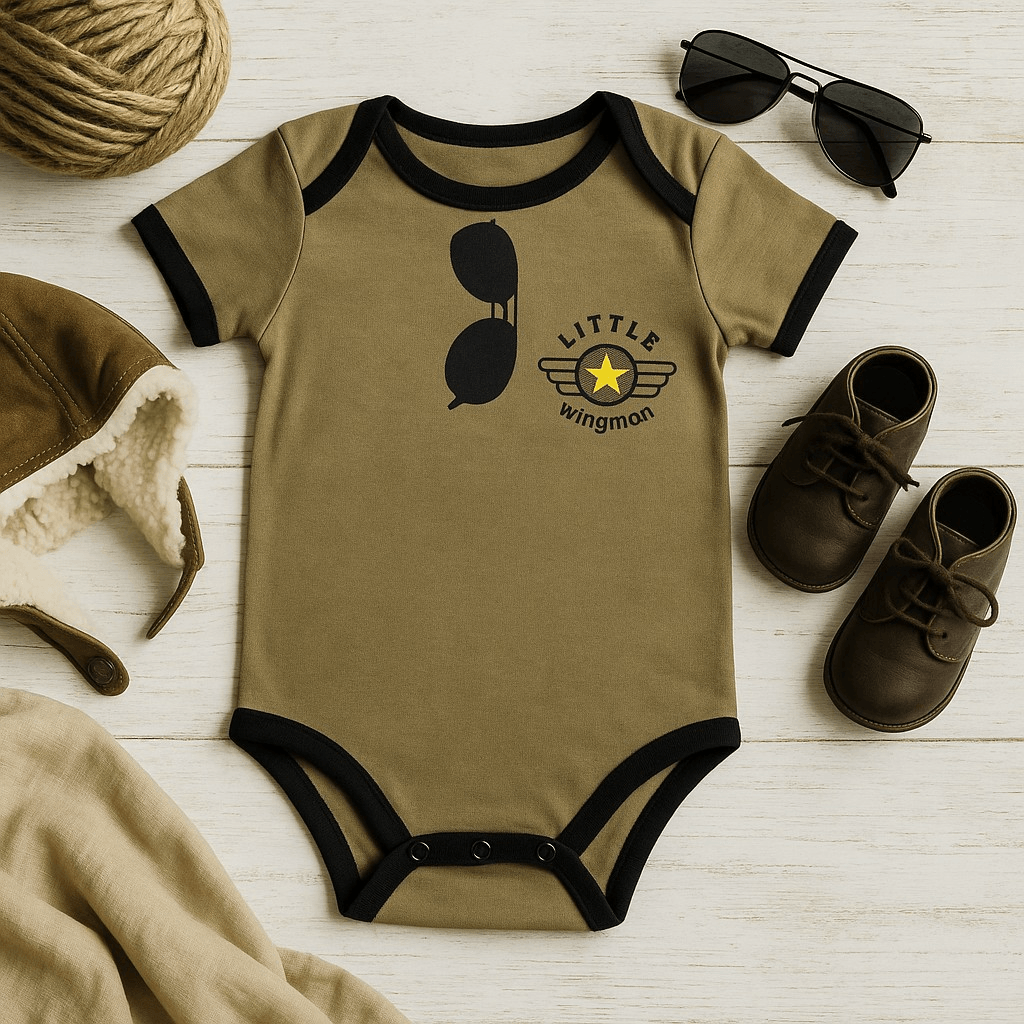 Little Wingman Baby Bodysuit