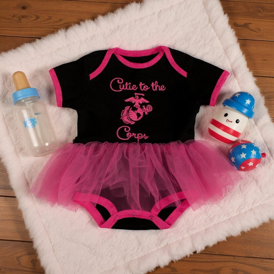 Marine Girl "Cutie to the Corps" Tutu Baby Bodysuit