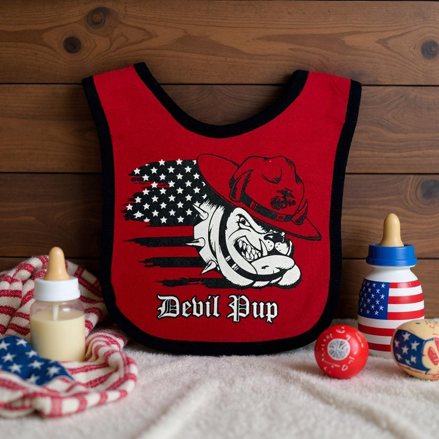 Marine Devil Pup Bib