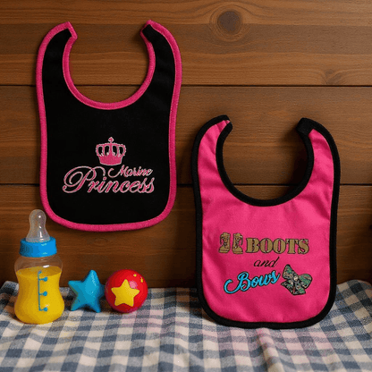 Marine Girl Baby 2pk Bibs
