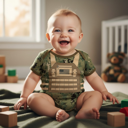Navy NWU Flak Jacket Baby Bodysuit