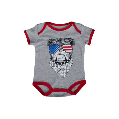 Patriot Bulldog Baby Bodysuit