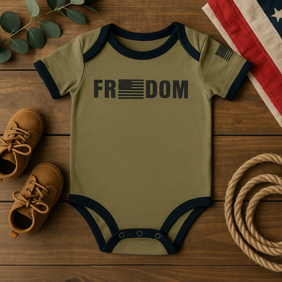 Freedom Flag Baby Bodysuit