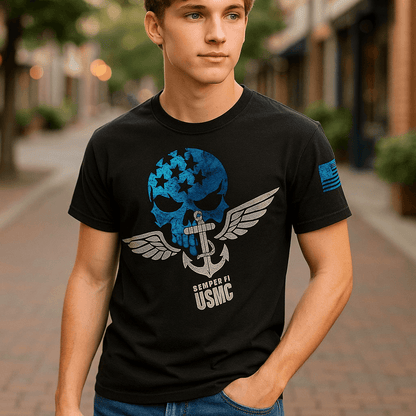 Skull and Anchor Licensed USMC Marine Youth T-Shirt