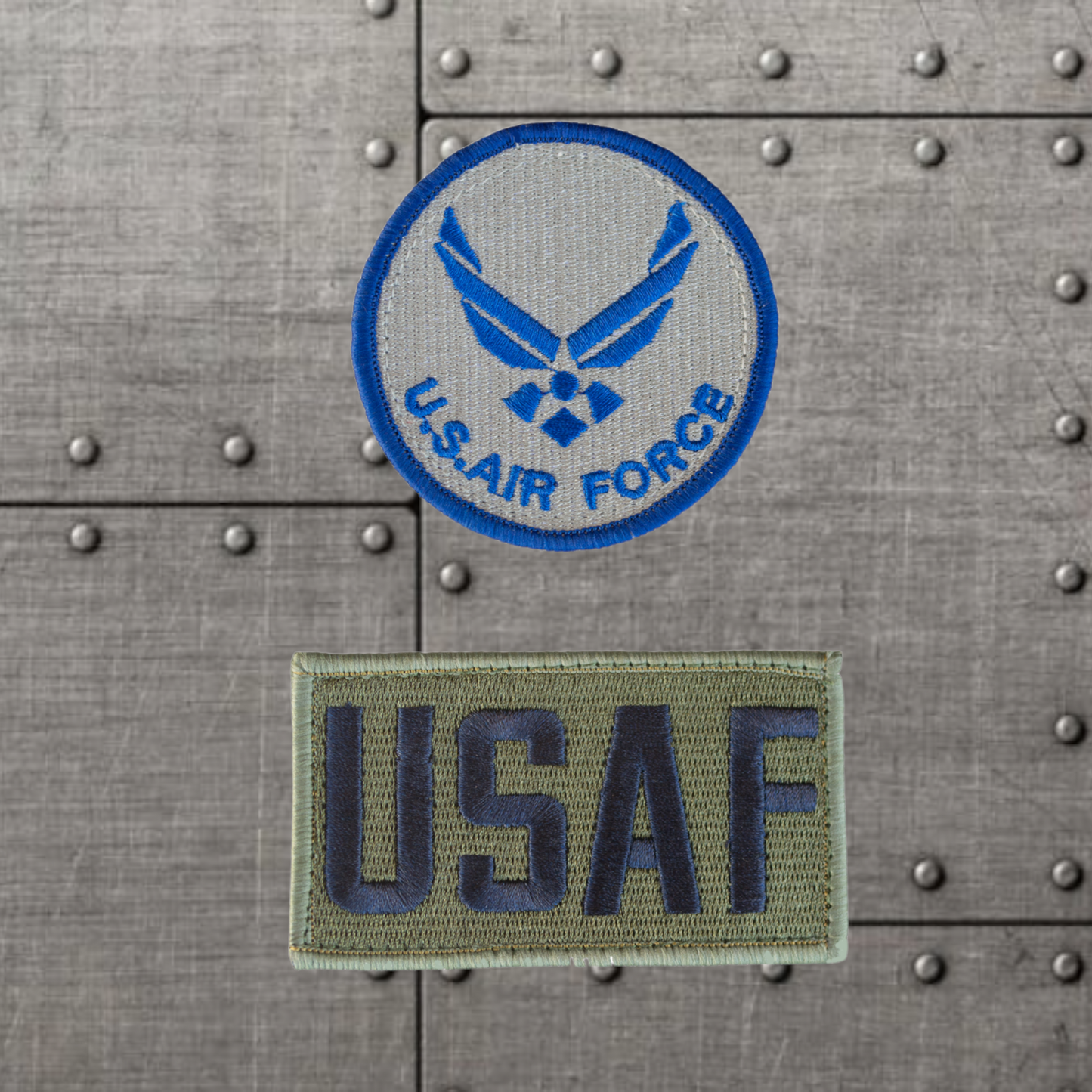 Air Force flight suit patches, 2-pack set, for military uniforms, embroidered insignia