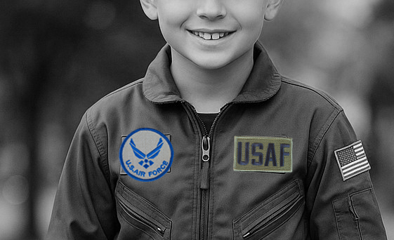 Air Force flight suit patches, 2-pack, embroidered insignia for military flight suits.