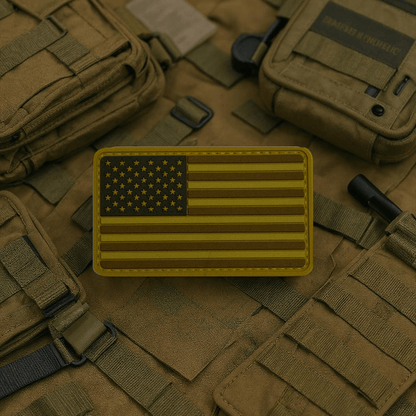 United States Flag Coyote PVC Morale Patch