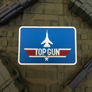 Top Gun Blue Nameplate PVC Patch