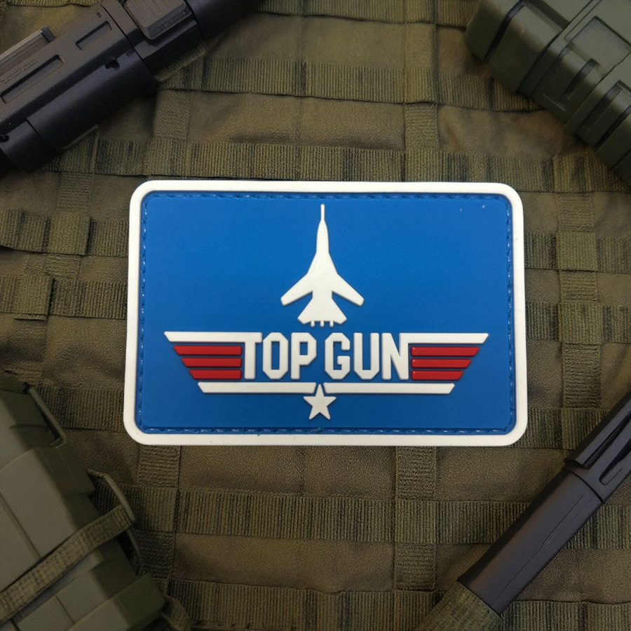 Top Gun Blue Nameplate PVC Patch