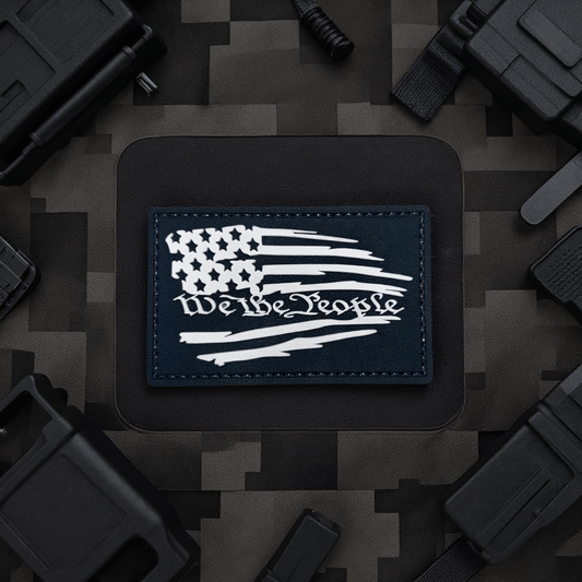 Patch We the People PVC by Trooper Clothing on a tactical background, showcasing American pride.