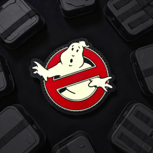 Patch featuring the Ghostbusters logo, designed for backpacks and caps, glows in the dark.