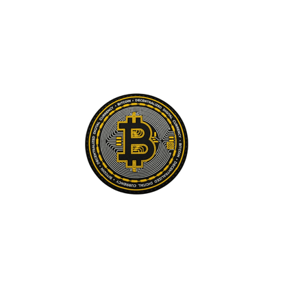 Bitcoin PVC patch featuring the Bitcoin logo, perfect for tactical gear - Bitcoin-Patch.