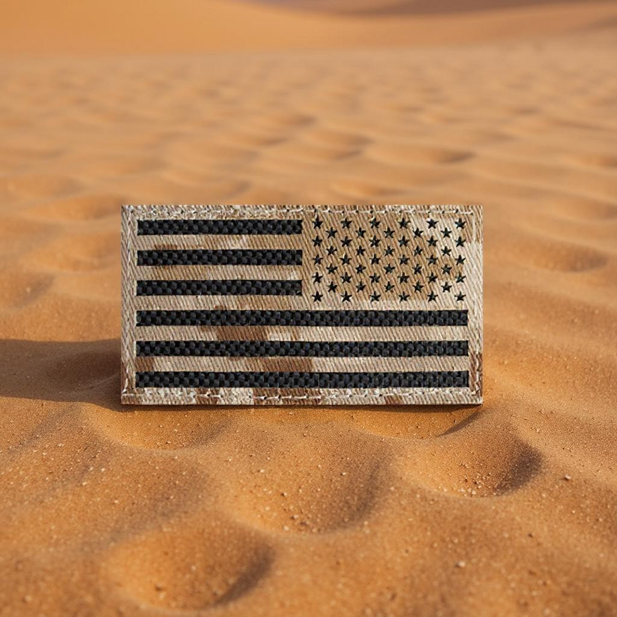 Laser Cut Desert MARPAT Reverse American Flag Patch