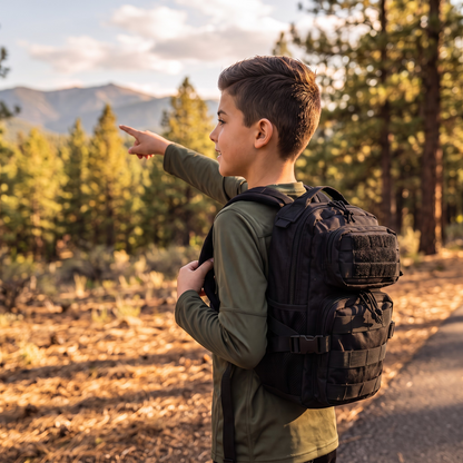 Youth Black Tactical Backpack