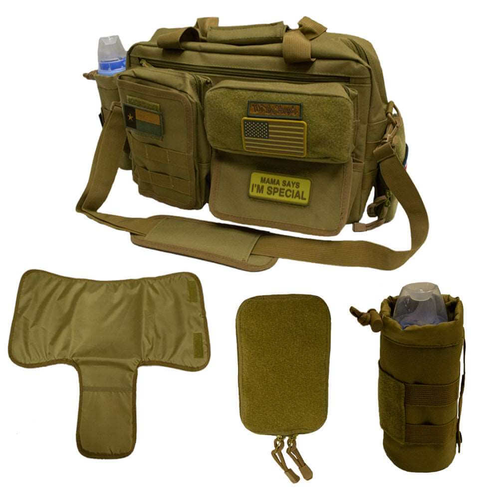 Tacticool Diaper Bag 5 Piece Combo Coyote Tan