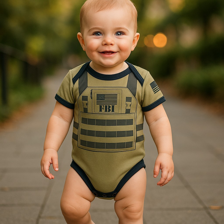 FBI Baby Flak Jacket Baby Bodysuit