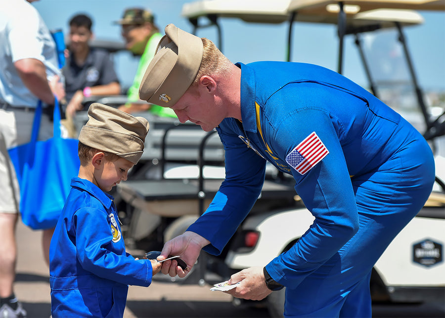 Licensed Blue Angels Youth Flight Suit w Garrison Cap